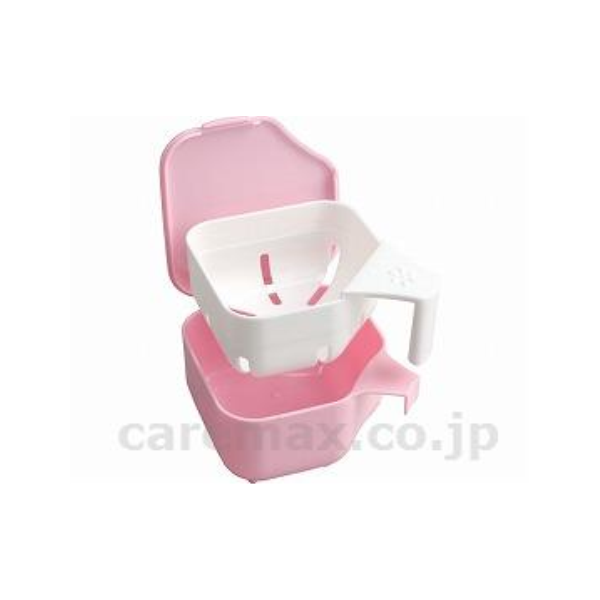 [E0986] デントクリアカップ　入れ歯洗浄用/239-003990-00　ピンク