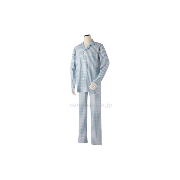 [U0504] らくらくパジャマ　紳士用/S-RP　M　ブルー
