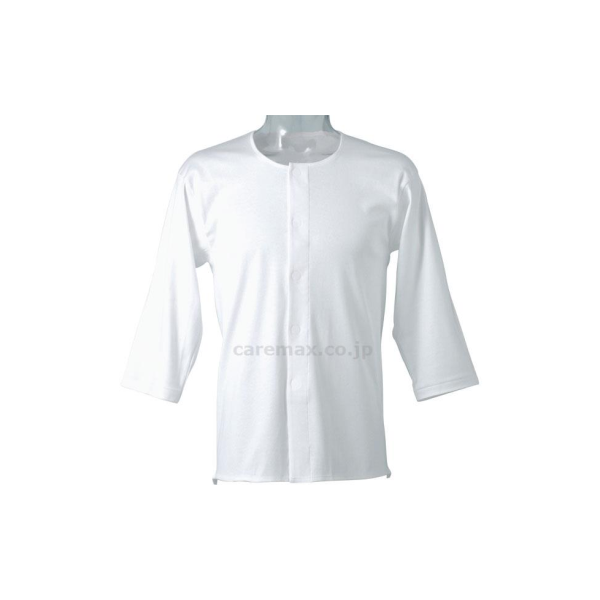 [U0651] ワンタッチ　7分袖シャツ　紳士用/HW6119　M　ホワイト