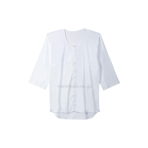 [U0658] 7分袖クリップシャツ　紳士用/HW6118　L　ホワイト